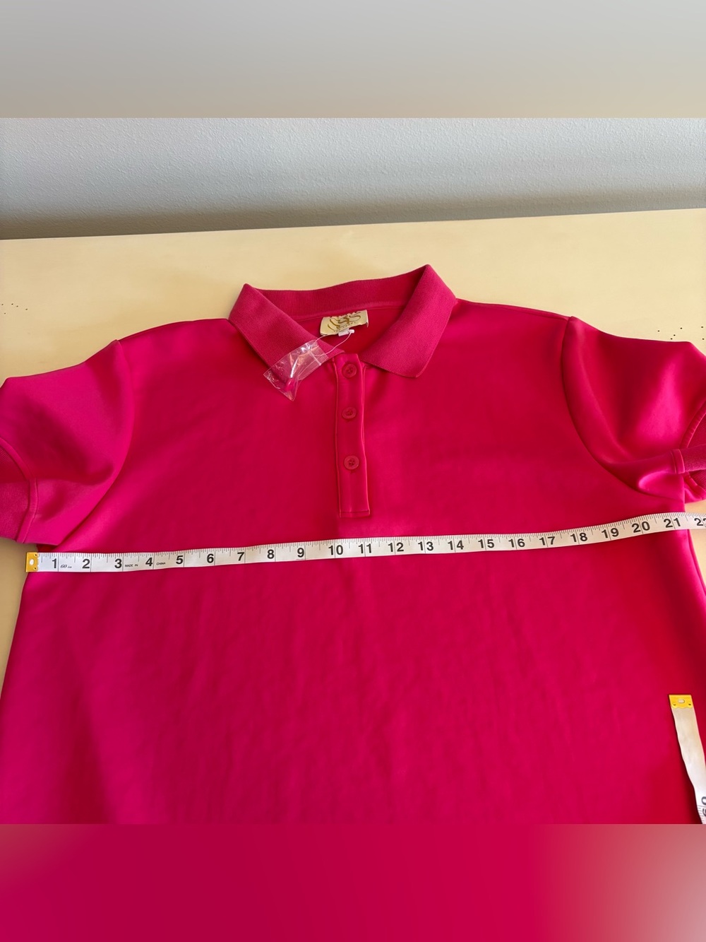 SSYS Margaret Drop Waist Collared Scuba Dress features a vibrant hot pink XL - Picture 6 of 10